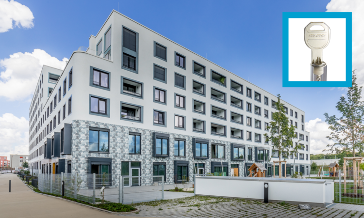 DEMOS Wohnbau new PRISMA PASING residential project in Munich, Germany - ASSA ABLOY CY110 solution