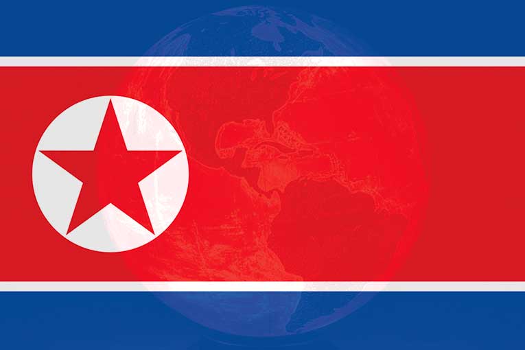 north korea flag