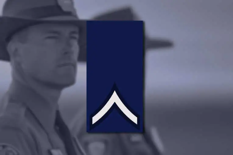 us state police ranks trooper first class