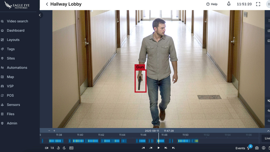 Eagle Eye Networks introduce Eagle Eye Gun Detection