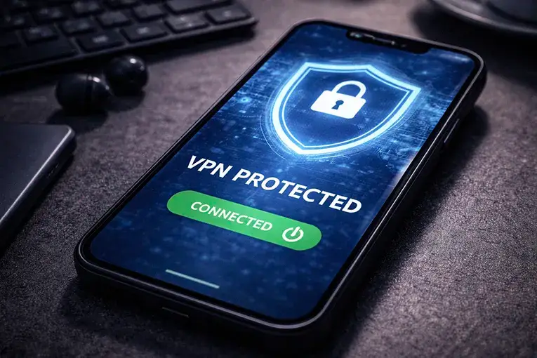 VPN Protected Smartphone