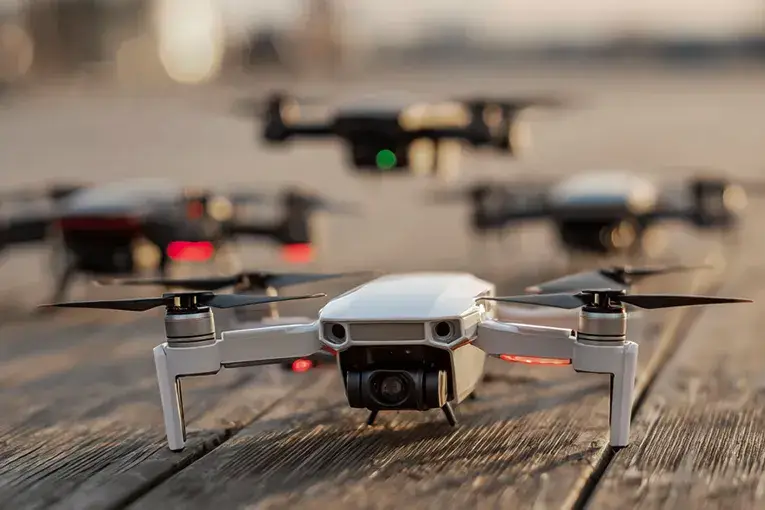an image showing swarm drones